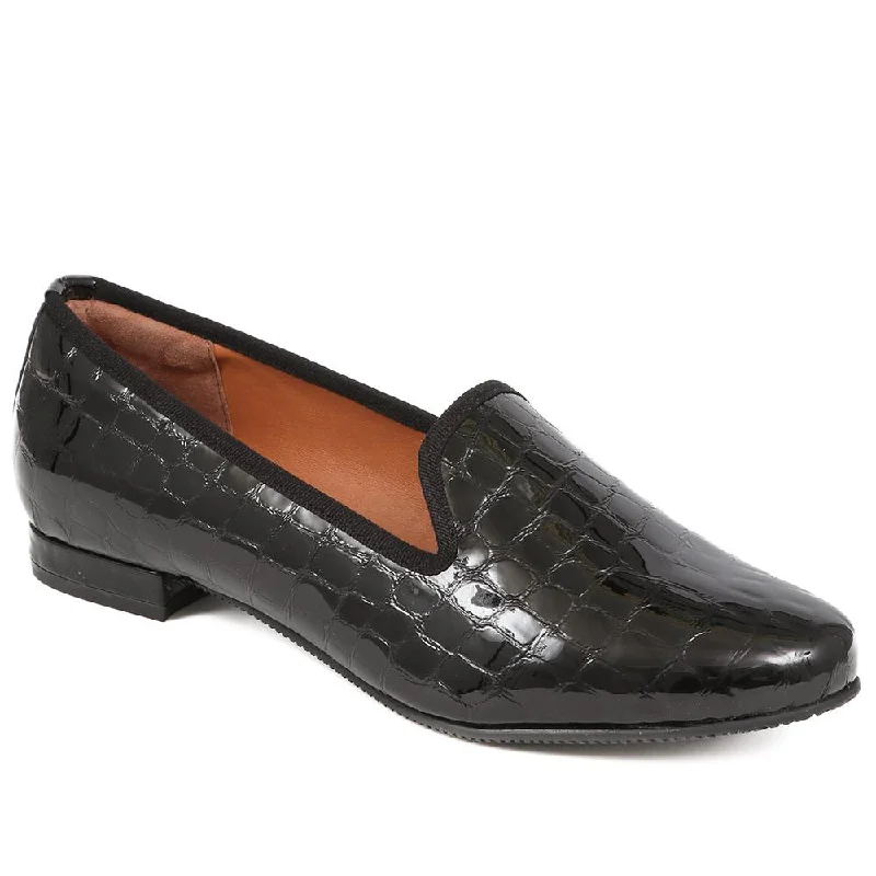 Black Patent Croc