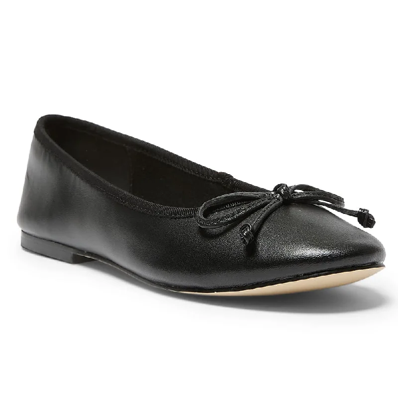 Women's Embroidered Floral Pattern Ballet Flats in White for a Spring - Inspired Outfit Mallory Flat in Black Leather Women's Embroidered Floral Pattern Ballet Flats in White for a Spring - Inspired Outfit Mallory Flat in Black Leather