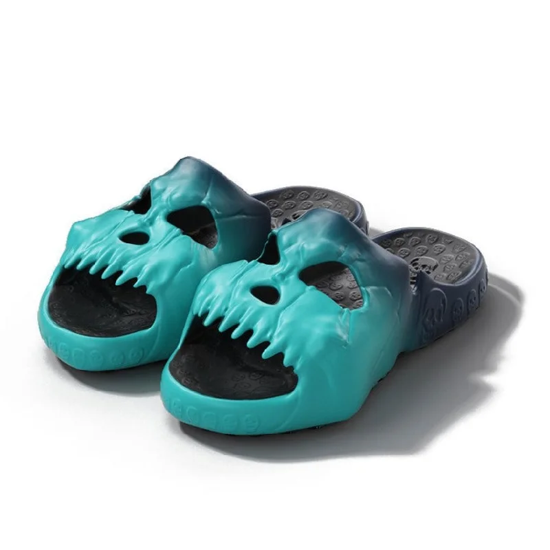 Skull Slides - Turquoise Gradient