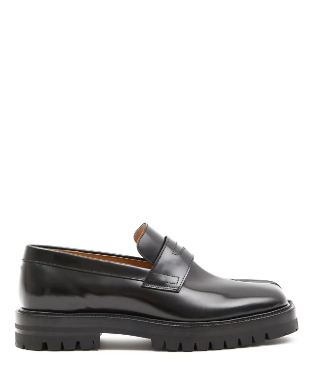 Tabi County Loafer Black Calf Leather