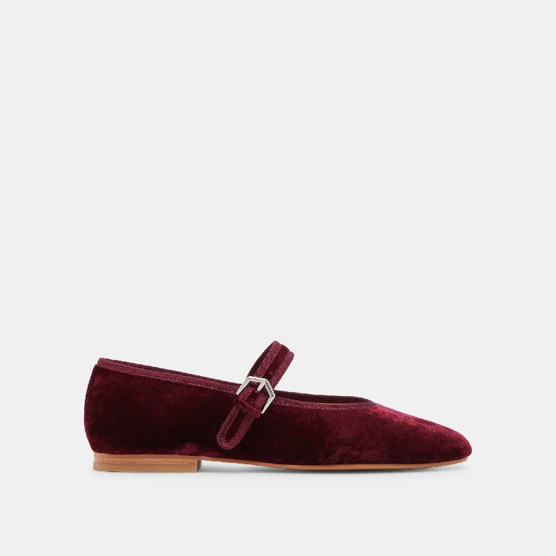 Women's Patent Leather Ballet Flats with Bow Detail in Black for a Classic Look ROSLYN BALLET FLATS WINE VELVET Women's Patent Leather Ballet Flats with Bow Detail in Black for a Classic Look ROSLYN BALLET FLATS WINE VELVET