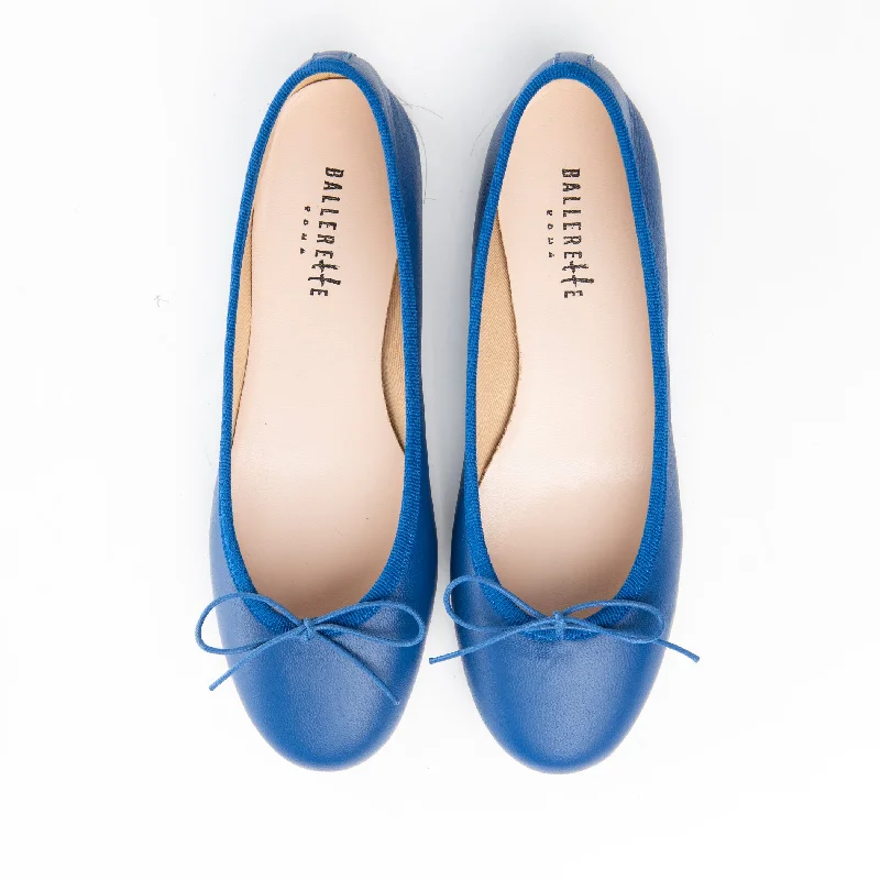 Women's Memory Foam Insole Ballet Flats in Pink for Extra Comfort Royal blue leather ballet flat Women's Memory Foam Insole Ballet Flats in Pink for Extra Comfort Royal blue leather ballet flat
