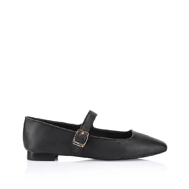 Women's Tassel - Trimmed Ballet Flats in Olive Green for a Trendy Twist Eden Mary Jane Flats - Black Women's Tassel - Trimmed Ballet Flats in Olive Green for a Trendy Twist Eden Mary Jane Flats - Black