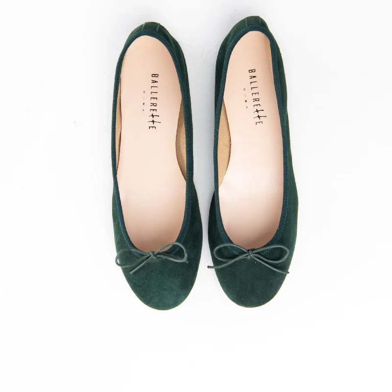 Women's Tassel - Trimmed Ballet Flats in Olive Green for a Trendy Twist Bottle green suede ballet flats Women's Tassel - Trimmed Ballet Flats in Olive Green for a Trendy Twist Bottle green suede ballet flats