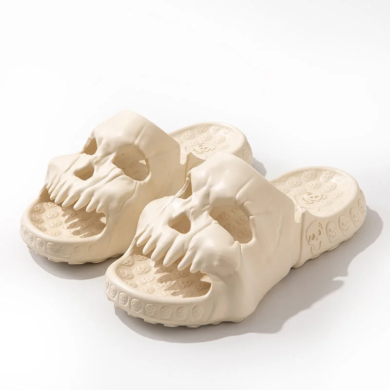 Beige Skull Super Soft Silent and Anti-slip Sole