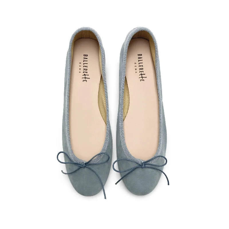 Women's Memory Foam Insole Ballet Flats in Pink for Extra Comfort Powder blue color suede ballet flats Women's Memory Foam Insole Ballet Flats in Pink for Extra Comfort Powder blue color suede ballet flats