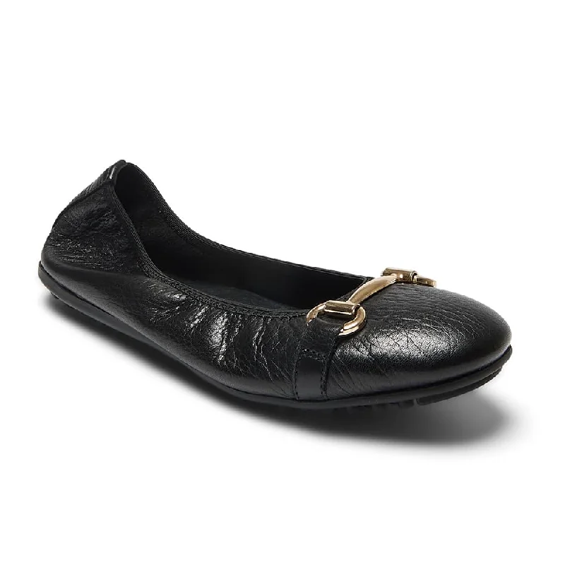Women's Bow - Embellished Ballet Flats with a Platform Sole in Red for Added Height Pilgrim Flat in Black Leather Women's Bow - Embellished Ballet Flats with a Platform Sole in Red for Added Height Pilgrim Flat in Black Leather