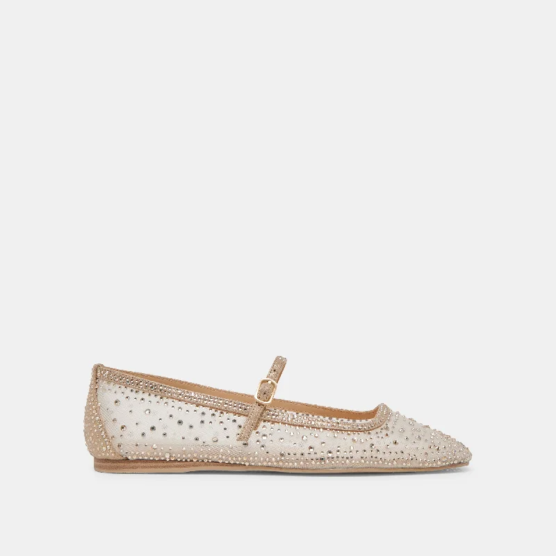 Women's Cashmere - Lined Ballet Flats in Burgundy for Warmth in Cold Weather REYES CRYSTAL BALLET FLATS GOLD MESH Women's Cashmere - Lined Ballet Flats in Burgundy for Warmth in Cold Weather REYES CRYSTAL BALLET FLATS GOLD MESH