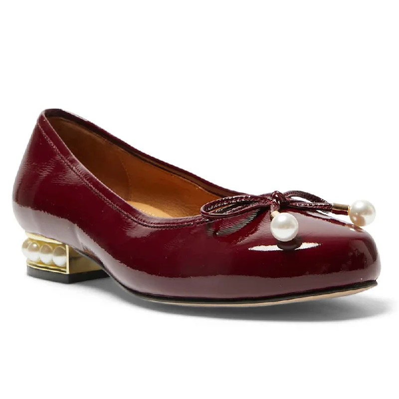 Women's Memory Foam Insole Ballet Flats in Pink for Extra Comfort Paris Flat in Wine Patent Women's Memory Foam Insole Ballet Flats in Pink for Extra Comfort Paris Flat in Wine Patent