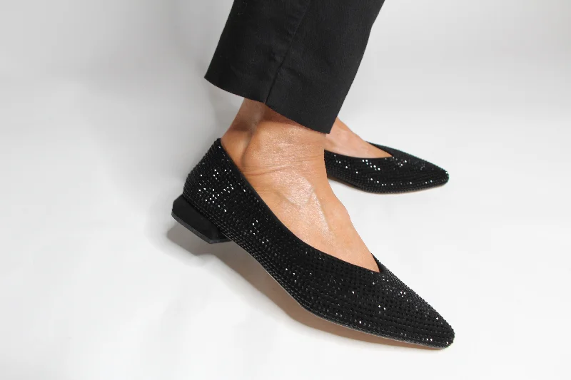 Women's Metallic Foil - Finish Ballet Flats in Gold for a Glamorous Night Out Pedro Miralles Black Sequins Ballet Flat Women's Metallic Foil - Finish Ballet Flats in Gold for a Glamorous Night Out Pedro Miralles Black Sequins Ballet Flat