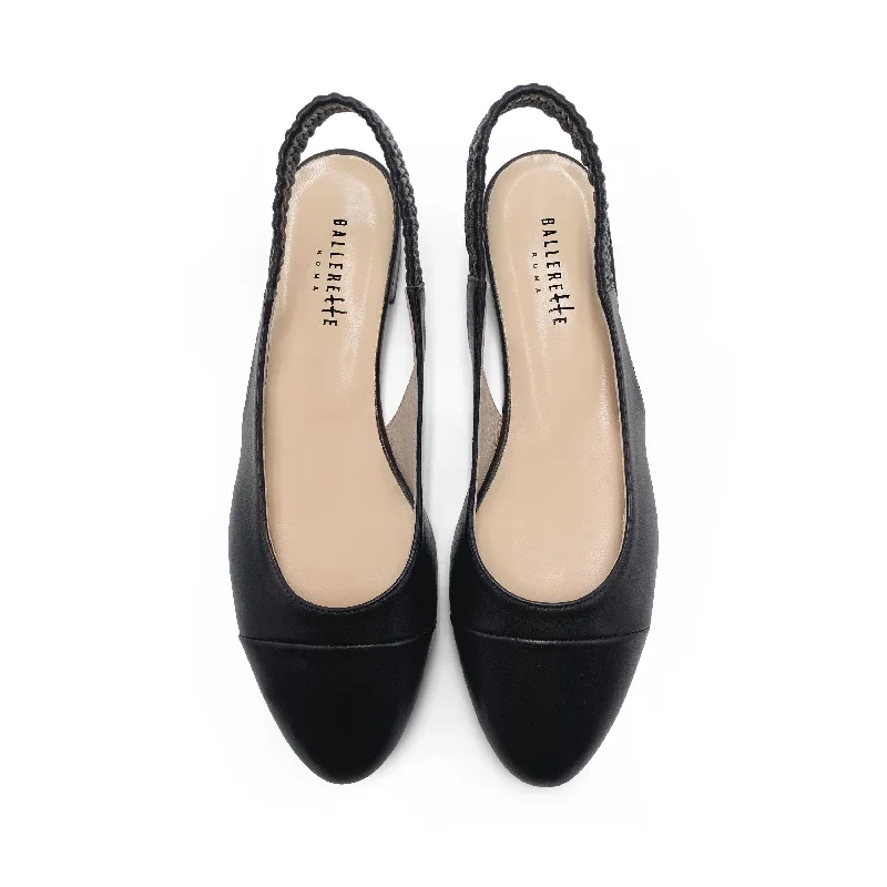 Women's Tassel - Trimmed Ballet Flats in Olive Green for a Trendy Twist Black leather slingback ballet flats Women's Tassel - Trimmed Ballet Flats in Olive Green for a Trendy Twist Black leather slingback ballet flats