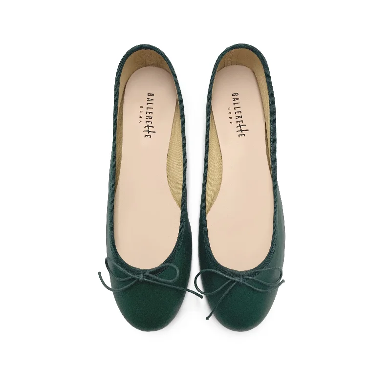 Women's Fur - Lined Ballet Flats in Tan for a Cozy Winter Option Bottle green leather ballet flats Women's Fur - Lined Ballet Flats in Tan for a Cozy Winter Option Bottle green leather ballet flats