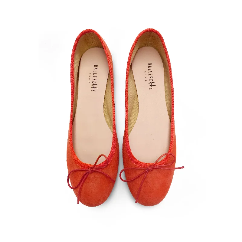 Women's Patent Leather Ballet Flats with Bow Detail in Black for a Classic Look Pumpkin orange suede ballet flats Women's Patent Leather Ballet Flats with Bow Detail in Black for a Classic Look Pumpkin orange suede ballet flats