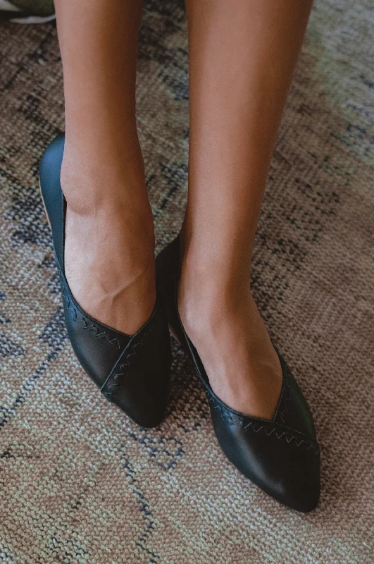 Women's Tassel - Trimmed Ballet Flats in Olive Green for a Trendy Twist Elle Pointy Toe Leather Ballet Flats Women's Tassel - Trimmed Ballet Flats in Olive Green for a Trendy Twist Elle Pointy Toe Leather Ballet Flats