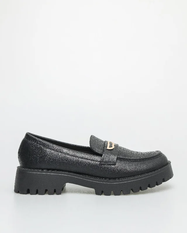 Tomaz NN294 Ladies Gold Buckle Loafers