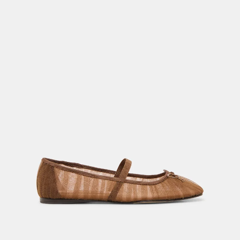 Women's Patent Leather Ballet Flats with Bow Detail in Black for a Classic Look RAEVEN BALLET FLATS MID BROWN TULLE Women's Patent Leather Ballet Flats with Bow Detail in Black for a Classic Look RAEVEN BALLET FLATS MID BROWN TULLE