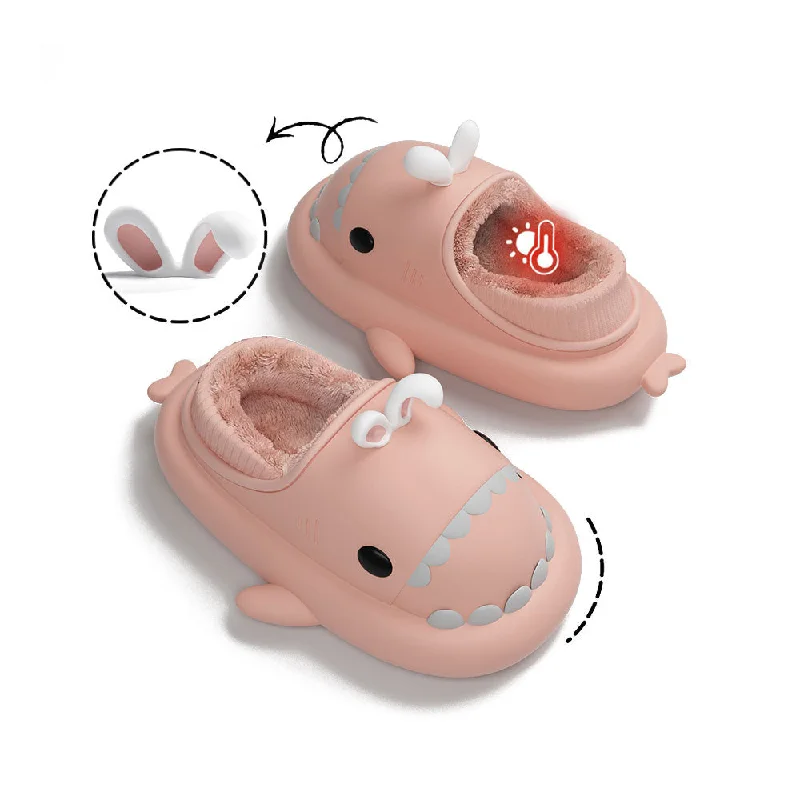 Sharkicks Basic - Winter Bunny Heel-covered Shark Slippers