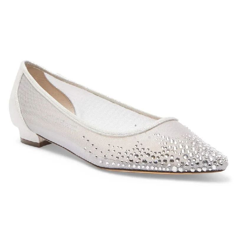Women's Memory Foam Insole Ballet Flats in Pink for Extra Comfort Wendi Flat in True Silver Mesh Women's Memory Foam Insole Ballet Flats in Pink for Extra Comfort Wendi Flat in True Silver Mesh