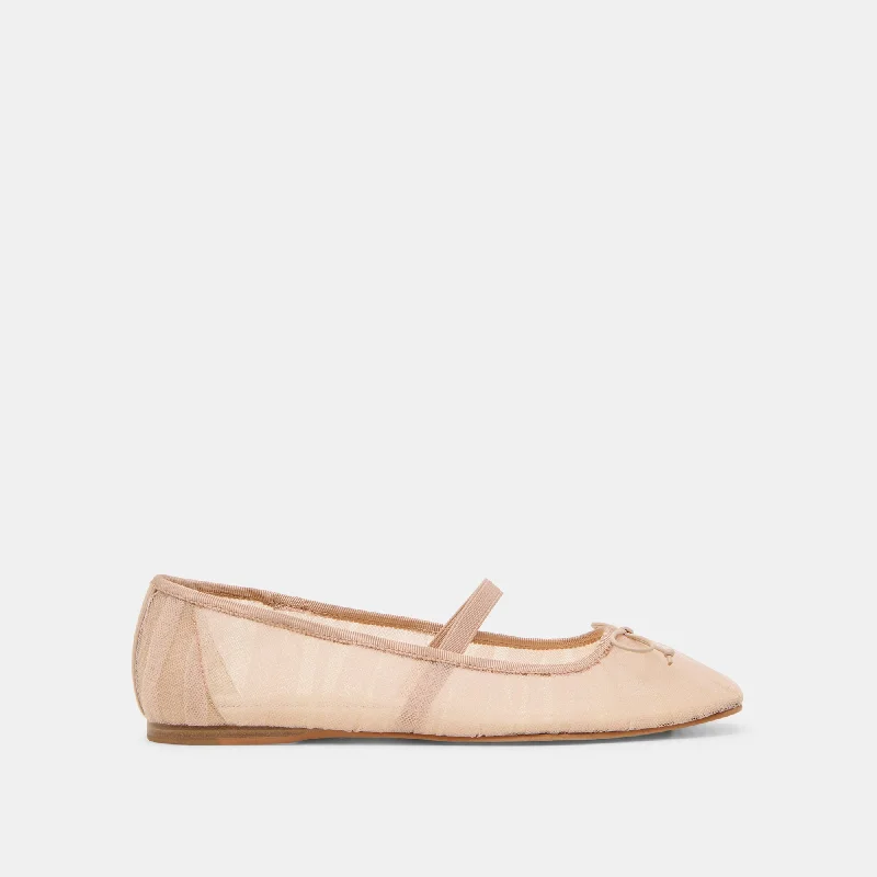 Women's Bow - Embellished Ballet Flats with a Platform Sole in Red for Added Height RAEVEN BALLET FLATS PRALINE TULLE Women's Bow - Embellished Ballet Flats with a Platform Sole in Red for Added Height RAEVEN BALLET FLATS PRALINE TULLE
