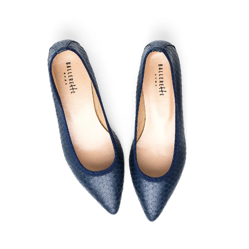 Women's Tassel - Trimmed Ballet Flats in Olive Green for a Trendy Twist Pointed toe ballet flats blue cobra effect leather Women's Tassel - Trimmed Ballet Flats in Olive Green for a Trendy Twist Pointed toe ballet flats blue cobra effect leather