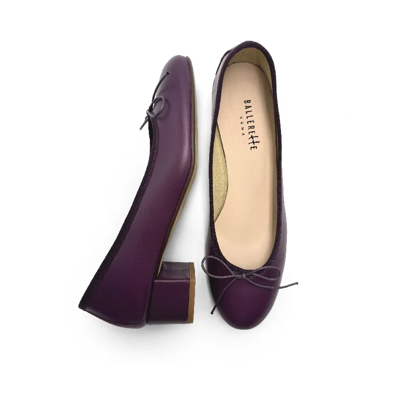 Women's Glitter - Embellished Ballet Flats in Silver for a Sparkly Party Look Purple leather ballet flats with heel Women's Glitter - Embellished Ballet Flats in Silver for a Sparkly Party Look Purple leather ballet flats with heel