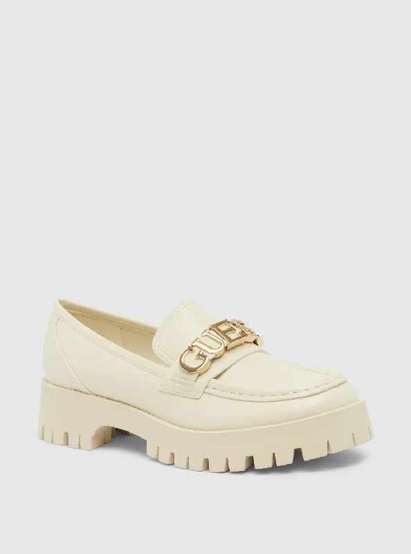 White Ashli Chunky Loafers