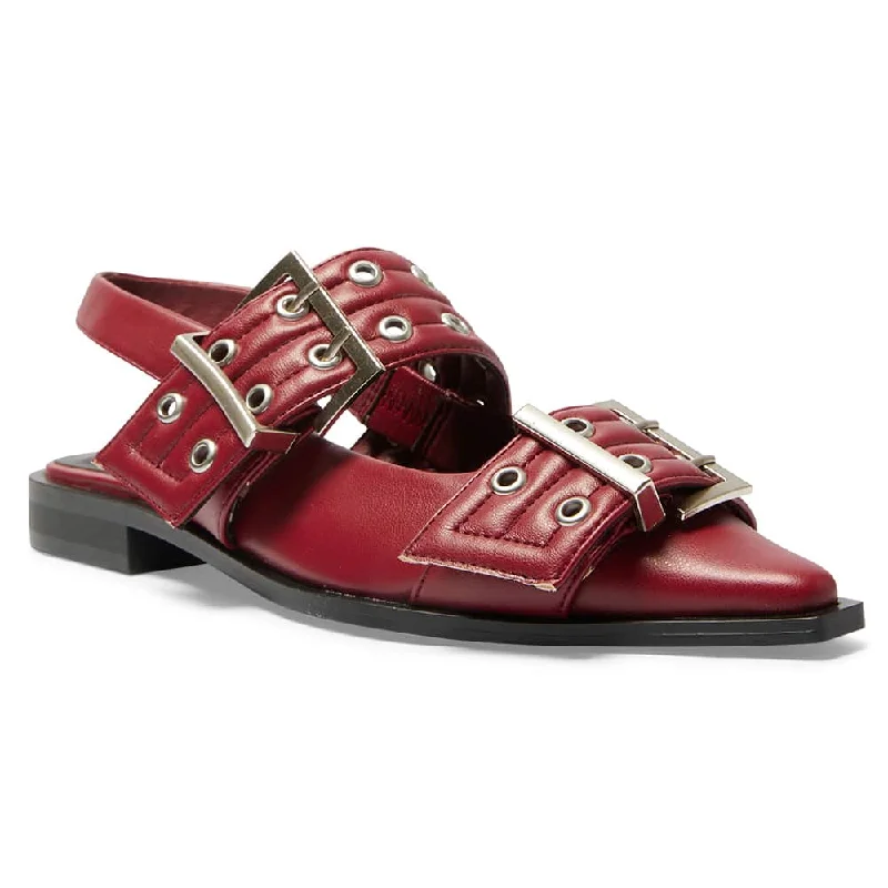 Women's Embroidered Floral Pattern Ballet Flats in White for a Spring - Inspired Outfit Suzie Flat in Red Smooth Women's Embroidered Floral Pattern Ballet Flats in White for a Spring - Inspired Outfit Suzie Flat in Red Smooth