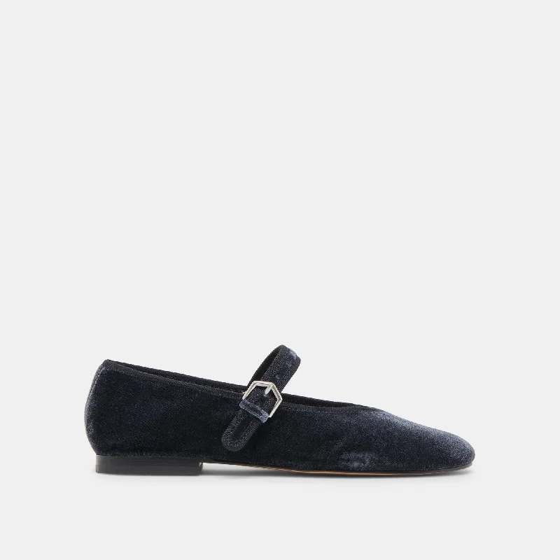 Women's Metallic Foil - Finish Ballet Flats in Gold for a Glamorous Night Out ROSLYN BALLET FLATS DUSTY BLUE VELVET Women's Metallic Foil - Finish Ballet Flats in Gold for a Glamorous Night Out ROSLYN BALLET FLATS DUSTY BLUE VELVET