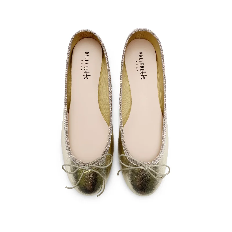 Women's Metallic Foil - Finish Ballet Flats in Gold for a Glamorous Night Out Platinum metallic leather ballet flats Women's Metallic Foil - Finish Ballet Flats in Gold for a Glamorous Night Out Platinum metallic leather ballet flats