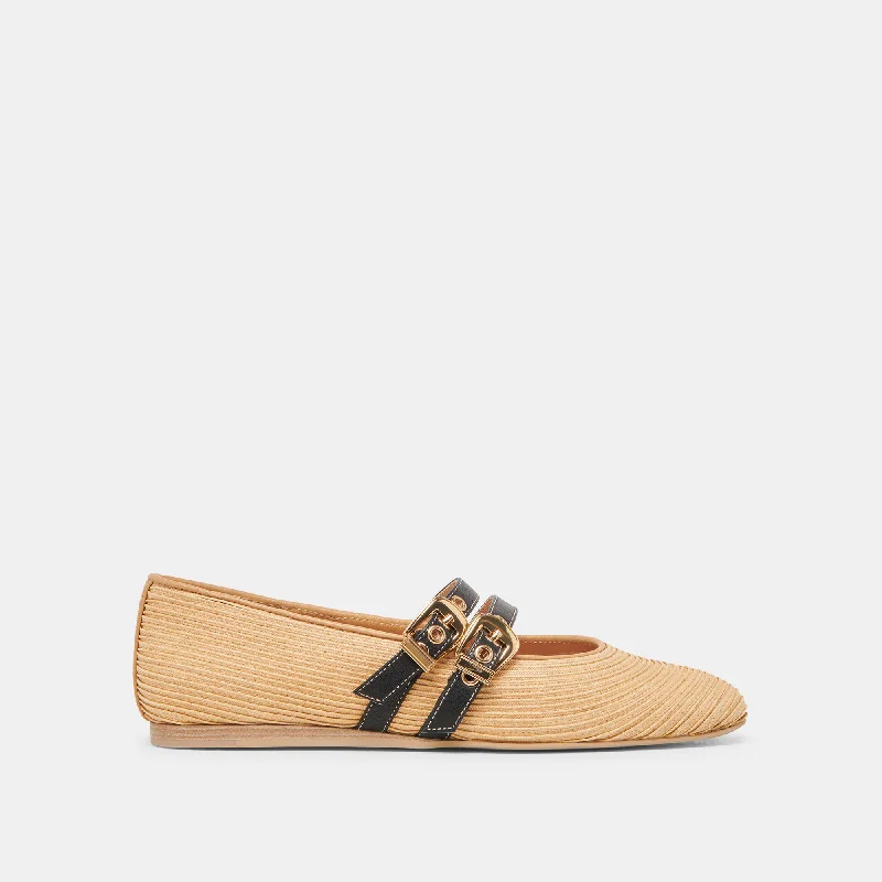 Women's Tassel - Trimmed Ballet Flats in Olive Green for a Trendy Twist BAYLEE BALLET FLATS NATURAL RAFFIA Women's Tassel - Trimmed Ballet Flats in Olive Green for a Trendy Twist BAYLEE BALLET FLATS NATURAL RAFFIA