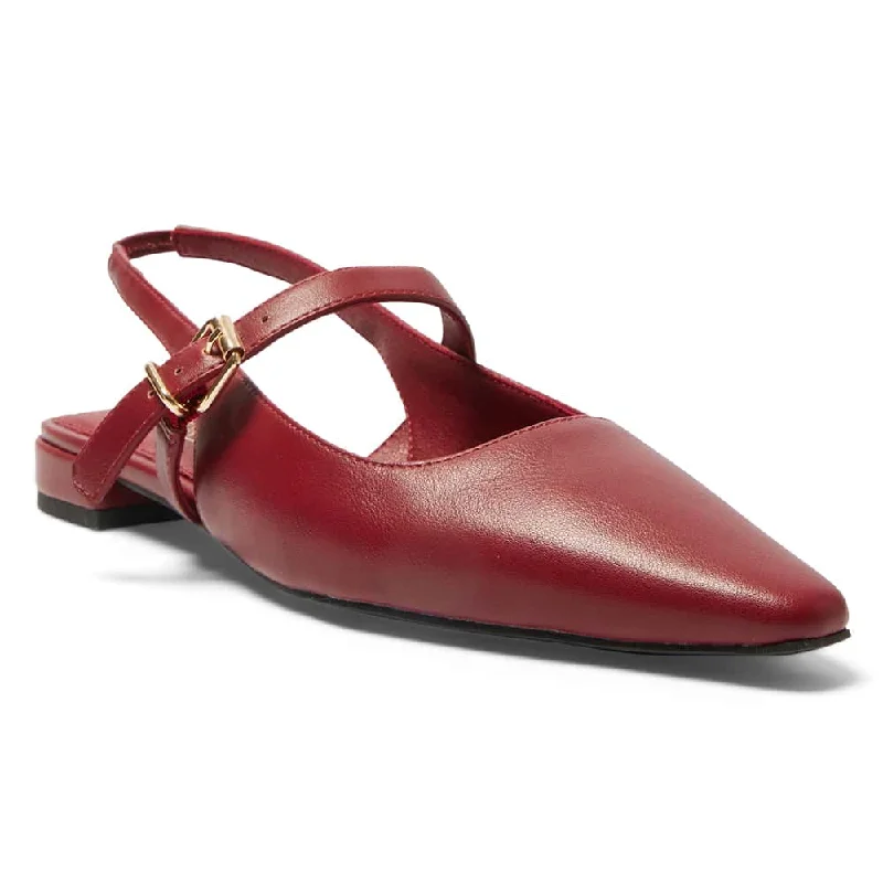 Women's Fur - Lined Ballet Flats in Tan for a Cozy Winter Option Bianca Flat in Red Smooth Women's Fur - Lined Ballet Flats in Tan for a Cozy Winter Option Bianca Flat in Red Smooth