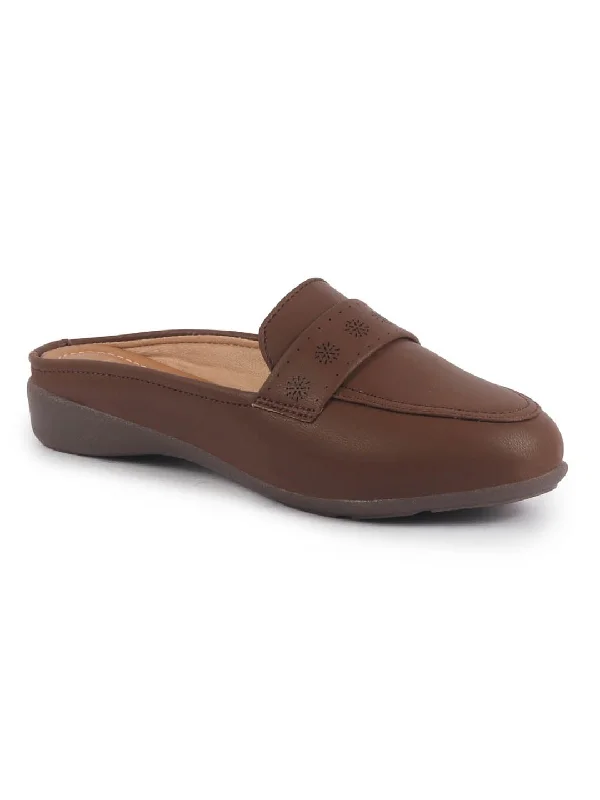 Women Perforated Strap Mule Wedge Formal Moccasin Casual Slip On Backopen Loafers Work Office Wear Shoes Women Perforated Strap Mule Wedge Formal Moccasin Casual Slip On Backopen Loafers Work Office Wear Shoes