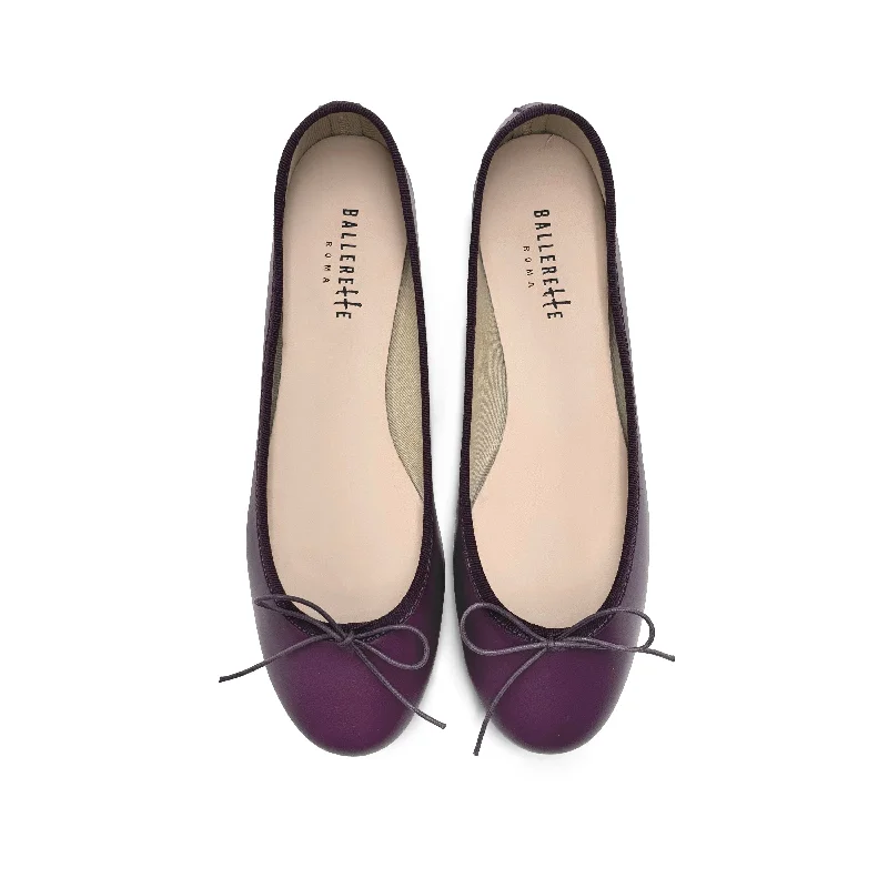 Women's Cashmere - Lined Ballet Flats in Burgundy for Warmth in Cold Weather Purple leather ballet flats Women's Cashmere - Lined Ballet Flats in Burgundy for Warmth in Cold Weather Purple leather ballet flats