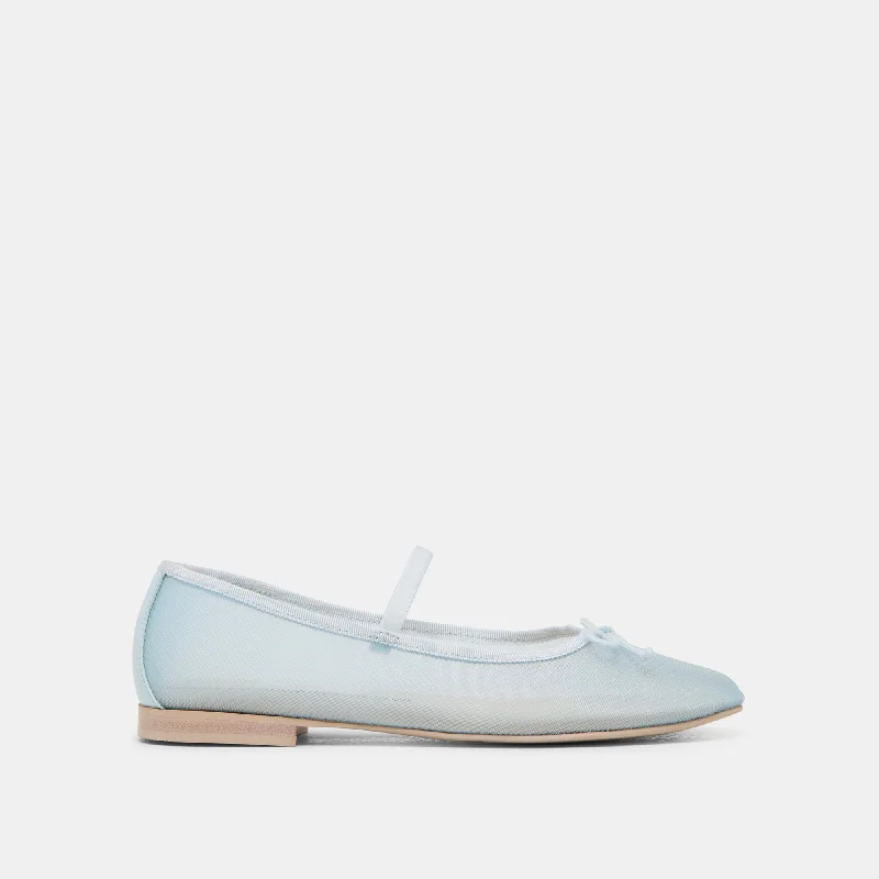 Women's Patent Leather Ballet Flats with Bow Detail in Black for a Classic Look CADEL BALLET FLATS ICE BLUE MESH Women's Patent Leather Ballet Flats with Bow Detail in Black for a Classic Look CADEL BALLET FLATS ICE BLUE MESH