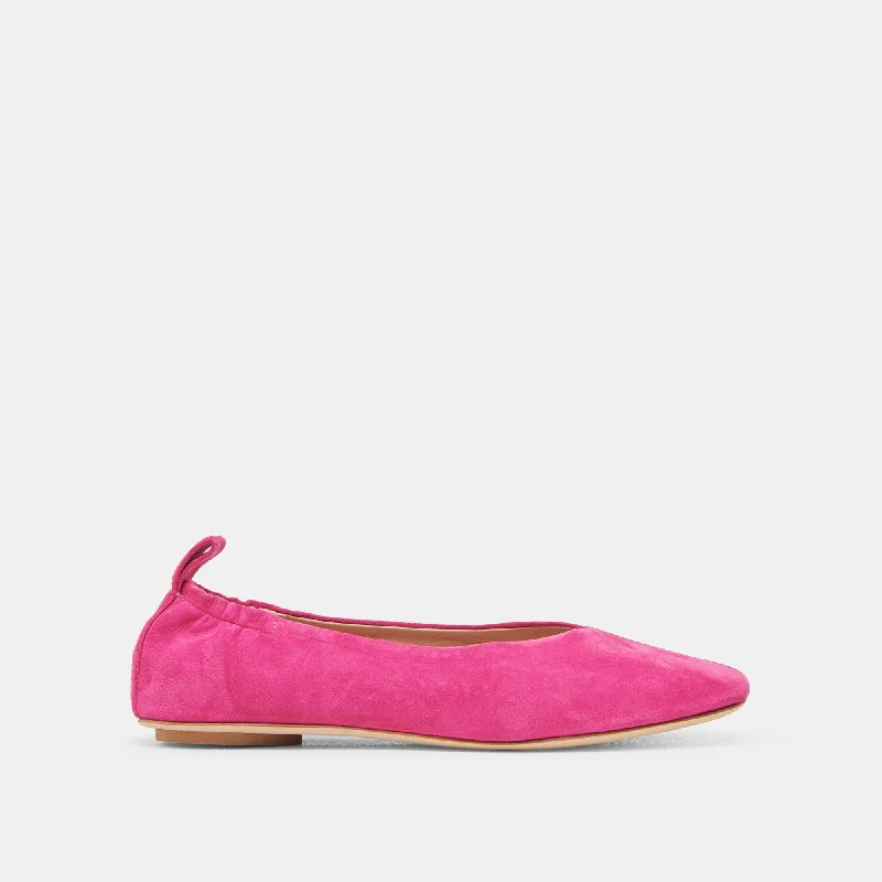 Women's Fur - Lined Ballet Flats in Tan for a Cozy Winter Option VINNIE BALLET FLATS FUCHSIA SUEDE Women's Fur - Lined Ballet Flats in Tan for a Cozy Winter Option VINNIE BALLET FLATS FUCHSIA SUEDE