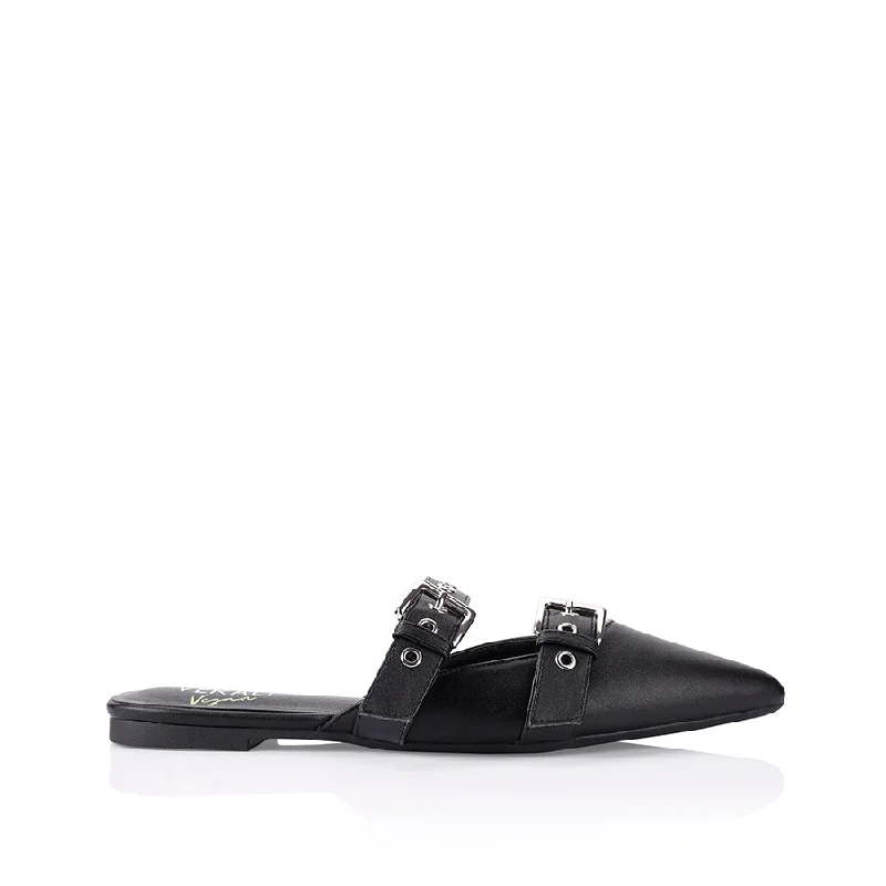 Women's Embroidered Floral Pattern Ballet Flats in White for a Spring - Inspired Outfit Indianna Point Toe Flats - Black Women's Embroidered Floral Pattern Ballet Flats in White for a Spring - Inspired Outfit Indianna Point Toe Flats - Black