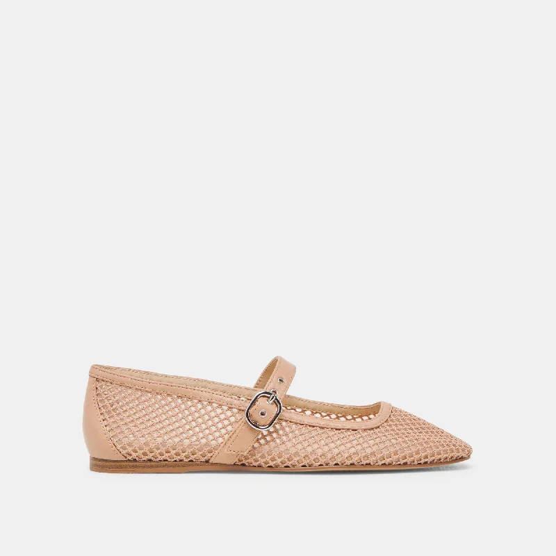 Women's Embroidered Floral Pattern Ballet Flats in White for a Spring - Inspired Outfit RODNI MESH BALLET FLATS LIGHT TAN WOVEN MESH Women's Embroidered Floral Pattern Ballet Flats in White for a Spring - Inspired Outfit RODNI MESH BALLET FLATS LIGHT TAN WOVEN MESH