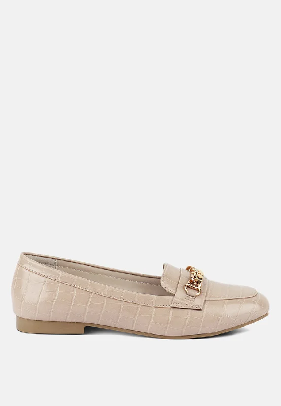 Bro Zone Croc Metail Chain Loafers