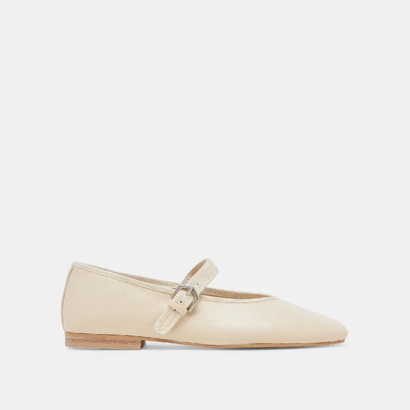 Women's Tassel - Trimmed Ballet Flats in Olive Green for a Trendy Twist ROSLYN BALLET FLATS CREME LEATHER Women's Tassel - Trimmed Ballet Flats in Olive Green for a Trendy Twist ROSLYN BALLET FLATS CREME LEATHER