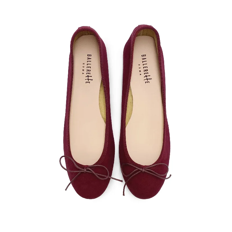 Women's Glitter - Embellished Ballet Flats in Silver for a Sparkly Party Look Burgundy suede ballet flats Women's Glitter - Embellished Ballet Flats in Silver for a Sparkly Party Look Burgundy suede ballet flats