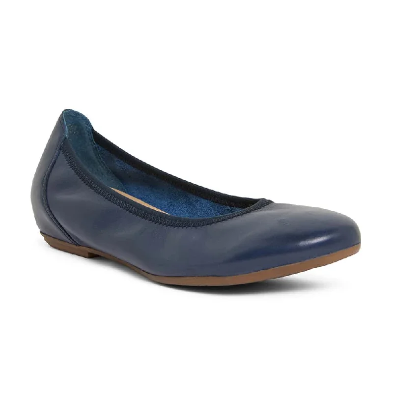 Women's Cashmere - Lined Ballet Flats in Burgundy for Warmth in Cold Weather Pamper Flat in Navy Leather Women's Cashmere - Lined Ballet Flats in Burgundy for Warmth in Cold Weather Pamper Flat in Navy Leather