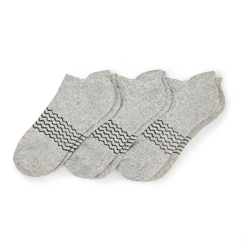 Solid Ankle Sock 3-Pack - Light Gray