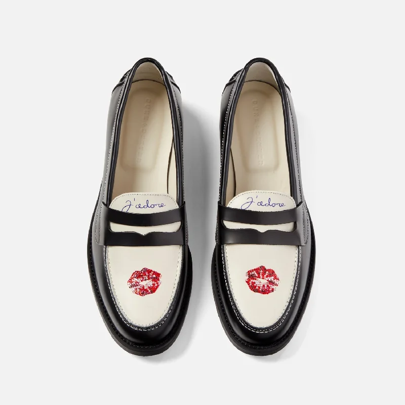 Wilde Swarovski Crystals Kiss Penny Loafer - Women's