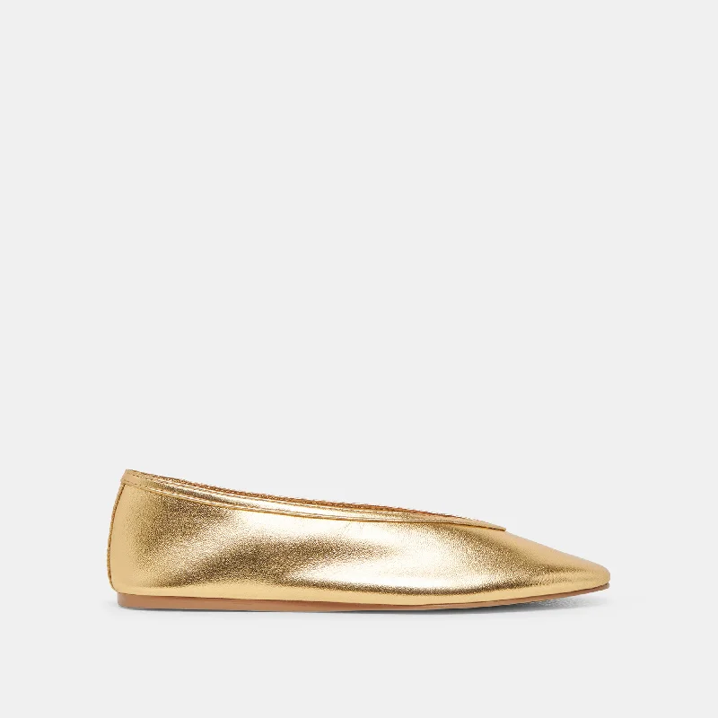 Women's Glitter - Embellished Ballet Flats in Silver for a Sparkly Party Look BRAIDY BALLET FLATS GOLD METALLIC LEATHER Women's Glitter - Embellished Ballet Flats in Silver for a Sparkly Party Look BRAIDY BALLET FLATS GOLD METALLIC LEATHER