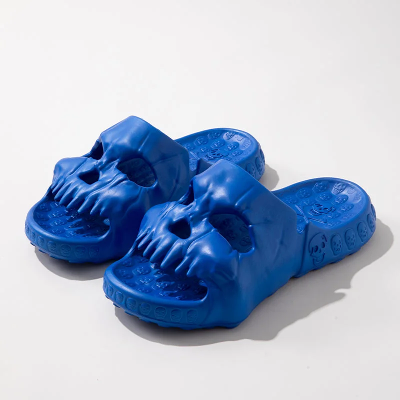 Royal Blue Skull Super Soft Silent and Anti-slip Sole