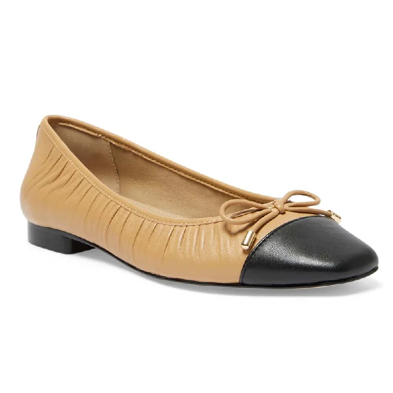 Women's Patent Leather Ballet Flats with Bow Detail in Black for a Classic Look Fame Flat in Black And Camel Leather Women's Patent Leather Ballet Flats with Bow Detail in Black for a Classic Look Fame Flat in Black And Camel Leather