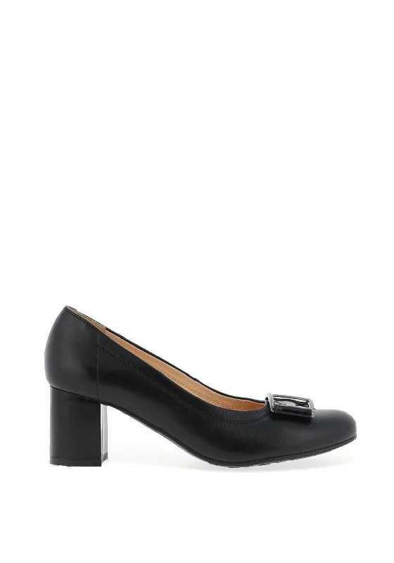 Women's teal stiletto heel pumps for a unique and modern look Bioeco by Arka Leather & Patent Block Heel Shoes, Black Women's teal stiletto heel pumps for a unique and modern look Bioeco by Arka Leather & Patent Block Heel Shoes, Black