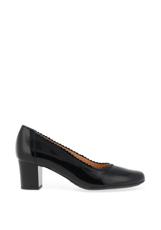 Women's forest green stiletto heel pumps for a nature - inspired look Bioeco by Arka Patent Leather Block Heel Shoes, Black Women's forest green stiletto heel pumps for a nature - inspired look Bioeco by Arka Patent Leather Block Heel Shoes, Black