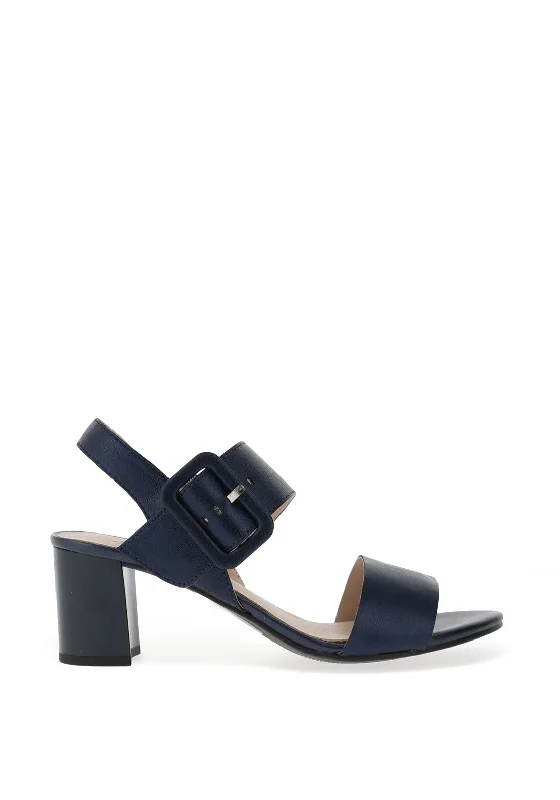 Women's platform stiletto heel pumps with a chunky sole Caprice Leather Chain Platform Sandals, Ocean