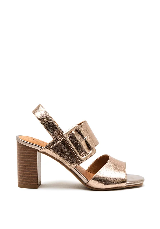 Women's Sandals with a Wedge Heel and a Tassel Detail in Orange for a Trendy Look Caprice Leather Metallic Block Heel Sandals, Gold Women's Sandals with a Wedge Heel and a Tassel Detail in Orange for a Trendy Look Caprice Leather Metallic Block Heel Sandals, Gold